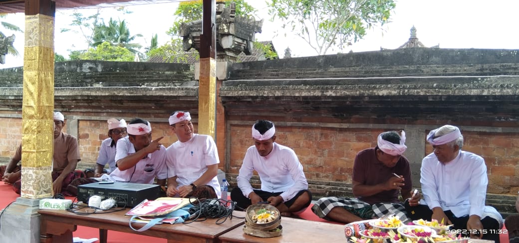 Giat menghadiri uleman di pura dalem be.tanggahan talang jiwa