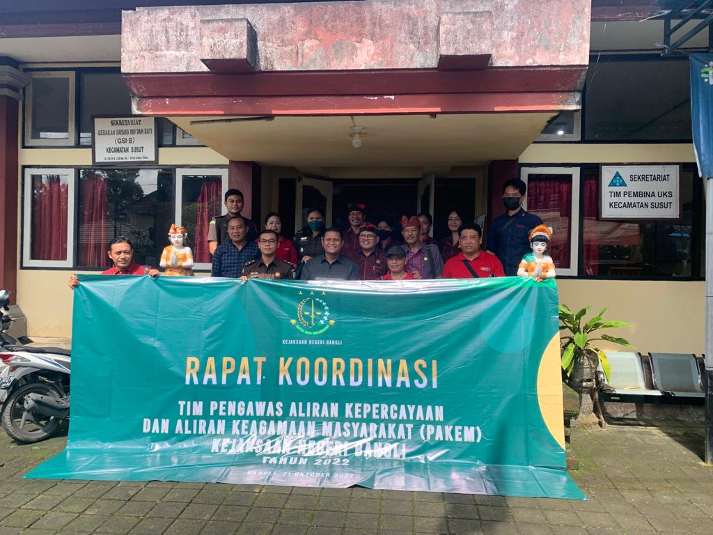 Rapat koordinasi Tim Pengawas Aliran kepercayaan 