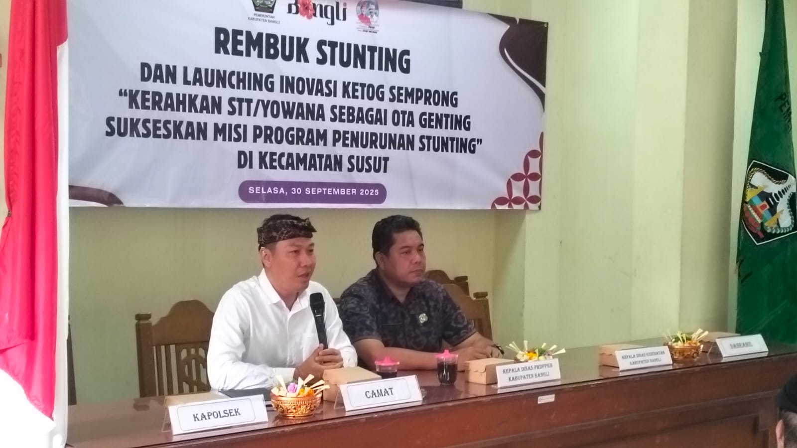 #Camat Susut Bersapa, Bersinergi Untuk Menyapa #Rembuk Stunting Di Kecamatan Susut 