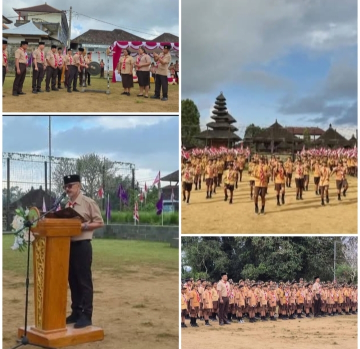 #Camat Susut Bersapa, Bersinergi Untuk Menyapa #Wakil Bupati Bangli I Wayan Diar yang juga sekalu Kwarcab Bangli, Membuka acara Perkemahan Satu Hari ( Persari) Pramuka Siaga Se-Kecamatan Susut