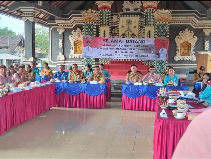 #Camat susut bersapa, bersinergi untuk menyapa#penilaian evaluasi perkembangan desa di desa Abuan